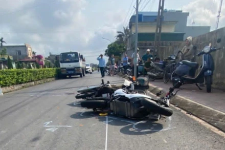 Hiện trường vụ tai nạn.