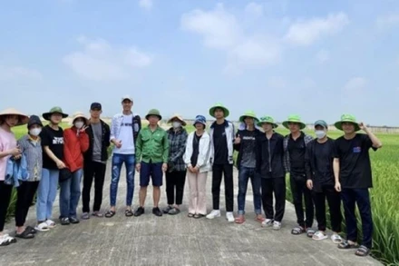 Sinh viên Học viện Nông nghiệp Việt Nam về tìm hiểu hoạt động ở Viện nghiên cứu cây trồng (thuộc Tập đoàn ThaiBinh Seed).