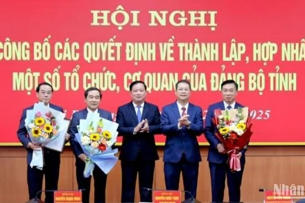 Trao Quyết định thành lập Đảng bộ các cơ quan Đảng tỉnh Thái Bình.