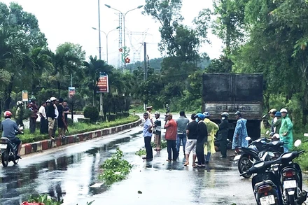 Hiện trường vụ tai nạn.