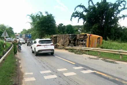 Hiện trường vụ tai nạn.