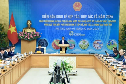 Quang cảnh Diễn đàn kinh tế hợp tác, hợp tác xã năm 2024.