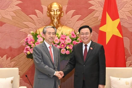 [Ảnh] Chủ tịch Quốc hội Vương Đình Huệ tiếp Đại sứ Trung Quốc tại Việt Nam 