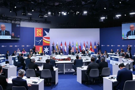 Quang cảnh phiên toàn thể Hội nghị Cấp cao Đặc biệt kỷ niệm 50 năm quan hệ ASEAN-Australia.