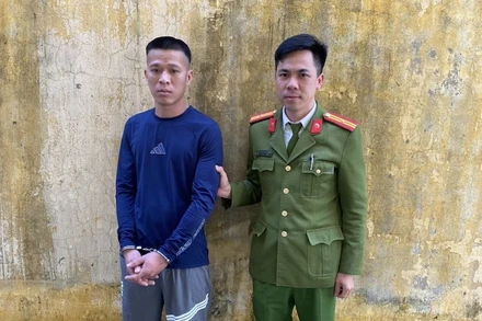 Đối tượng Sơn tại cơ quan Công an.