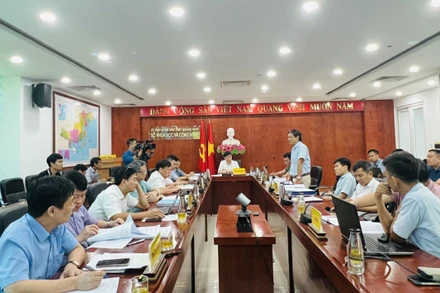 Thành viên Hội đồng đánh giá, nhận xét các nội dung nghiên cứu về các giải pháp bảo tồn hòn Trống Mái, Vịnh Hạ Long.