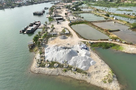 Khu vực nơi phóng viên H.V bị đối tượng Vũ Tuấn Dũng có hành vi cản trở trong khi tác nghiệp.