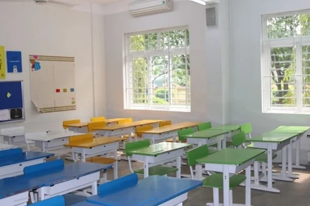 Không gian lớp học tại Trường THCS Ngoại ngữ
