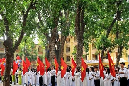 Học sinh khối lớp 12 (Ảnh: Trường THPT Phan Đình Phùng, Hà Nội)