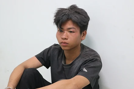 Đối tượng Dương Quốc Trung tại Cơ quan Cảnh sát điều tra Công an tỉnh Trà Vinh.