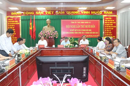 Tỉnh ủy Trà Vinh tổ chức hội nghị lần thứ 14, sơ kết quý III và 9 tháng, năm 2023.