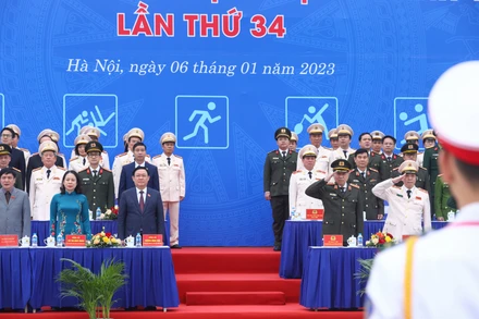 [Ảnh] Lễ khai mạc Hội thao truyền thống lực lượng Cảnh vệ Công an nhân dân lần thứ 34