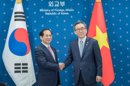 Bộ trưởng Ngoại giao Bùi Thanh Sơn hội đàm với Bộ trưởng Ngoại giao Hàn Quốc Cho Tae-yeol