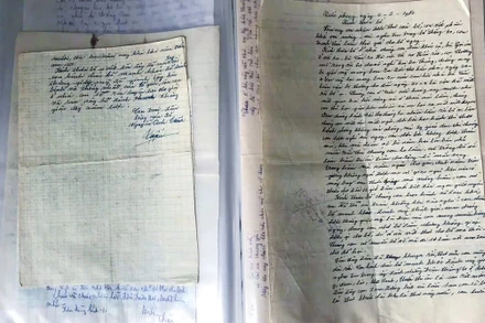 Những bức thư thời chiến. (Ảnh nhân vật cung cấp)