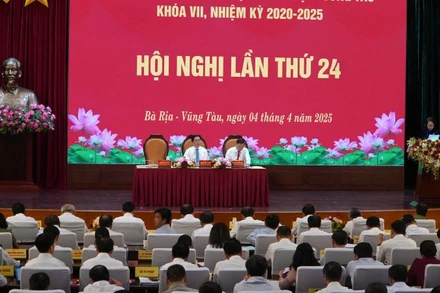 Toàn cảnh Hội nghị lần thứ 24 Ban Chấp hành Đảng bộ tỉnh Bà Rịa-Vũng Tàu.