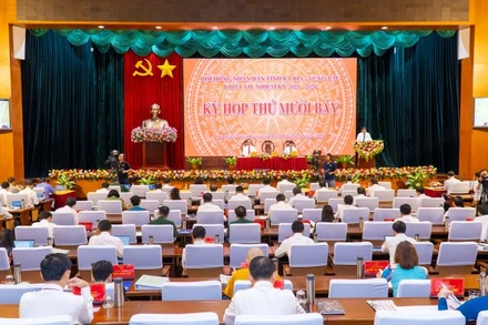 Toàn cảnh Kỳ họp thứ 17, Hội đồng nhân dân tỉnh Bà Rịa–Vũng Tàu khóa VII nhiệm kỳ 2021–2026. 