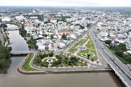 Một góc thành phố Tân An.