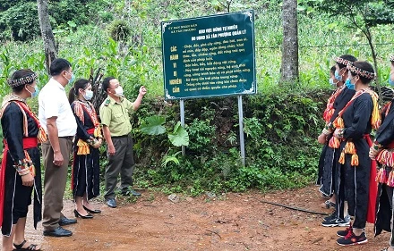 Tuyên truyền việc bảo vệ rừng tại huyện Lục Yên, tỉnh Yên Bái.