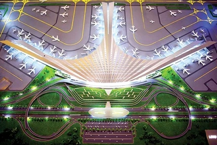 Mô hình sân bay quốc tế Long Thành.