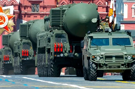 Hệ thống tên lửa đạn đạo xuyên lục địa Yars RS-24 của Nga. (Ảnh minh họa: AP)