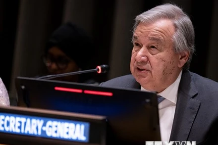Tổng Thư ký Antonio Guterres phát biểu tại trụ sở Liên hợp quốc ở New York, Mỹ, ngày 20/7/2023. (Ảnh: THX/TTXVN)