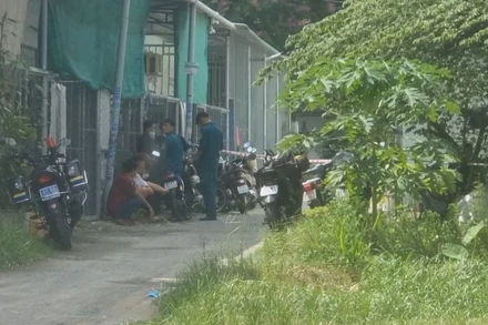 Hiện trường được phong tỏa để điều tra. 