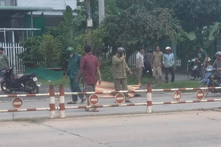 Hiện trường vụ tai nạn.