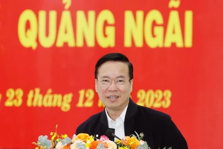 Chủ tịch nước Võ Văn Thưởng phát biểu. (Ảnh: TTXVN)