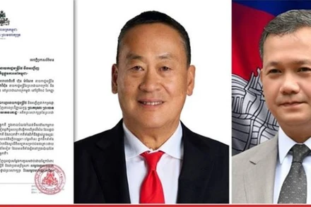 Thông cáo về chuyến thăm chính thức Campuchia của Thủ tướng Thái Lan. (Ảnh: Fresh News) 