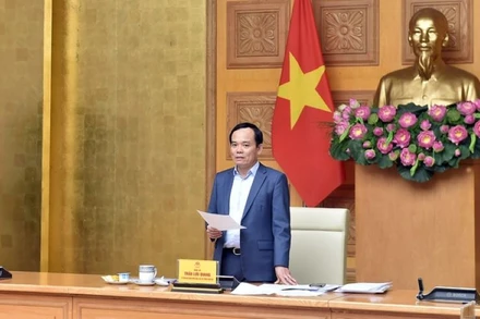 Phó Thủ tướng Trần Lưu Quang phát biểu tại cuộc họp. (Ảnh: VGP)