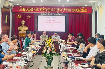 Lễ công bố cuộc thi tại Cục Điện ảnh. (Ảnh: THU THẢO)