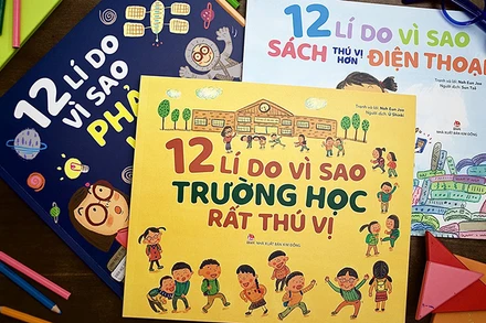 Bộ sách “12 lí do vì sao phải học” và “12 lí do vì sao trường học rất thú vị”. (Ảnh: Nhà xuất bản Kim Đồng)