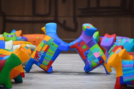 Một tác phẩm trưng bày tại triển lãm. (Ảnh: Ban tổ chức cung cấp)