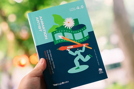 Cuốn sách Animation Artist - Vén màn hậu trường của những bước chân 4.0”. (Ảnh: Nhà xuất bản Kim Đồng)