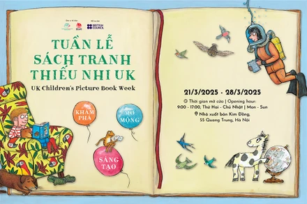 Poster giới thiệu Tuần lễ sách tranh thiếu nhi Anh. (Ảnh: Nhà xuất bản Kim Đồng)