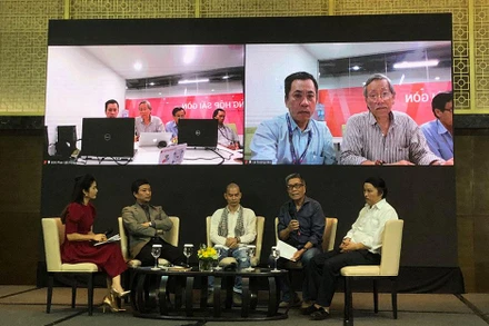 Các diễn giả trò chuyện về phim hoạt hình Việt.