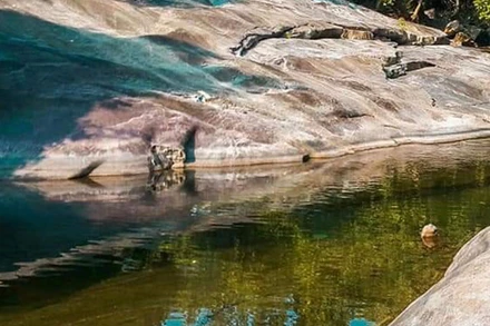 Khu vực hố Giang Thơm, nơi xảy ra vụ đuối nước.