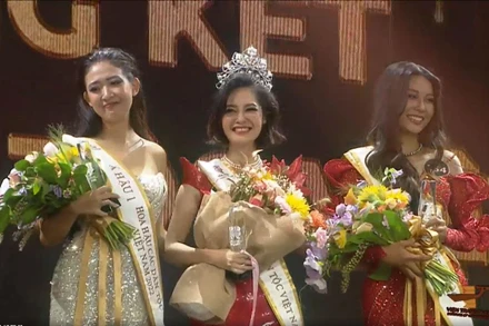 Hoa hậu và các Á hậu cuộc thi Hoa hậu các dân tộc Việt Nam. (Ảnh chụp màn hình)