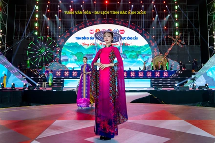 Một thiết kế trong bộ sưu tập Thổ cẩm các dân tộc thiểu số. (Ảnh: Nhà thiết kế cung cấp)