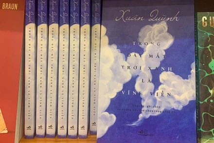 Tập thơ "Trong đáy mắt, trời xanh là vĩnh viễn". (Ảnh: Nhã Nam)