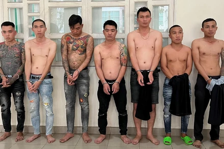 Các đối tượng bị bắt giữ.