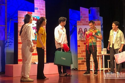 Cuộc thi góp phần khuyến khích, động viên các diễn viên trẻ. (Ảnh: Một vở diễn của Nhà hát kịch Việt Nam).