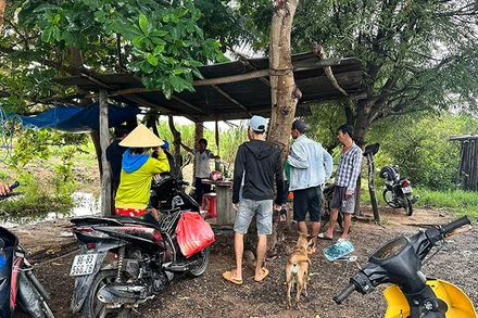 Vị trí căn chòi tôn bị sét đánh làm một người tử vong.