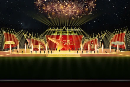 Phối cảnh sân khấu của chương trình. (Ảnh: BTC)