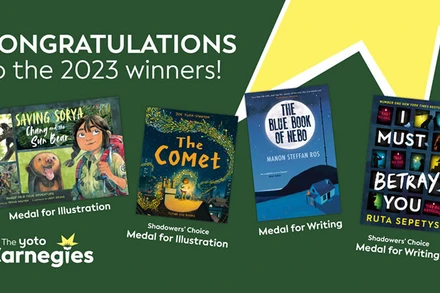 "Chang hoang dã - Gấu" được vinh danh trên trang web của giải Yoto Carnegie. (Ảnh: NXB Kim Đồng cung cấp)