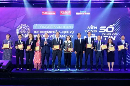 Các doanh nghiệp được vinh danh tại buổi lễ. (Ảnh: Ban tổ chức cung cấp)