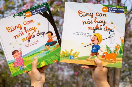 Bộ sách "Cùng con nói hay, nghĩ đẹp". (Ảnh: Lionbooks)