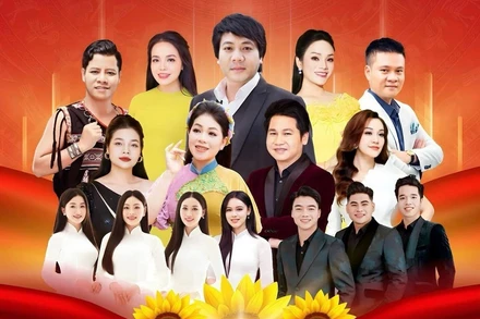 Các nghệ sĩ tham dự chương trình. (Ảnh: Ban tổ chức)