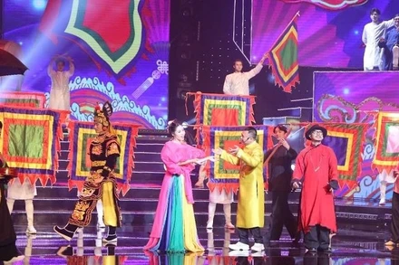 "Chào năm mới 2025" mang đến không gian âm nhạc rực rỡ. (Ảnh: VTV)