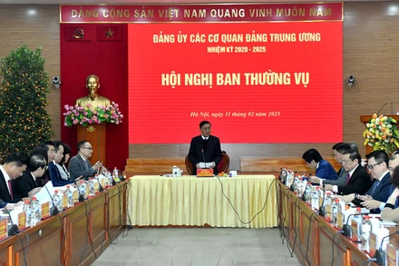 Hội nghị Ban Thường vụ Đảng ủy các cơ quan Đảng Trung ương. (Ảnh: Đăng Khoa)